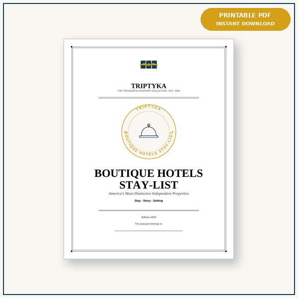 Boutique Hotels passport cover