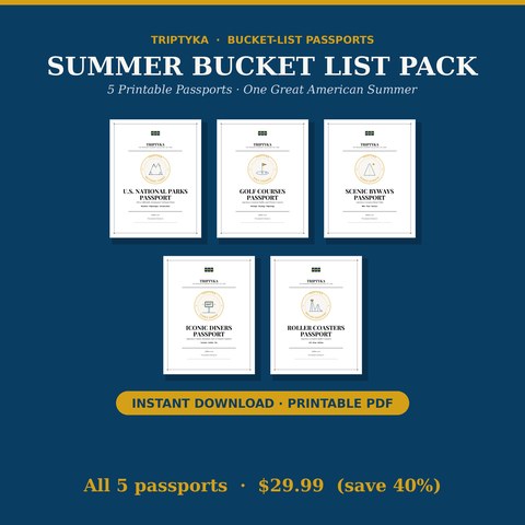 Summer Bucket List Pack bundle: every passport in the collection