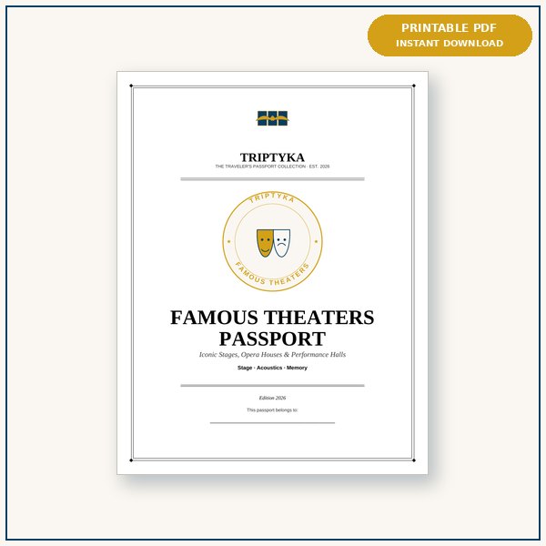 Famous Theaters passport cover