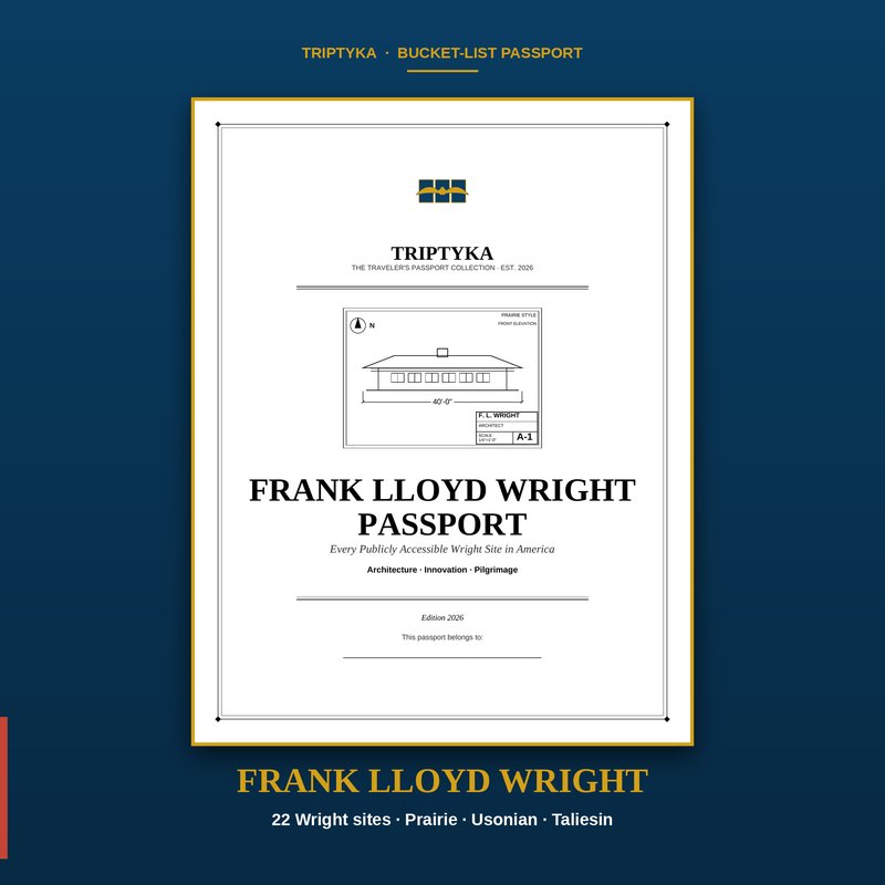 Frank Lloyd Wright passport cover