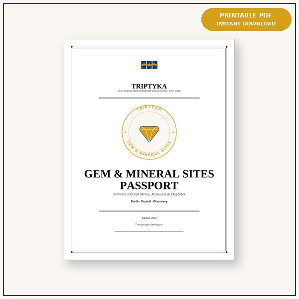 Gem & Mineral Sites passport cover