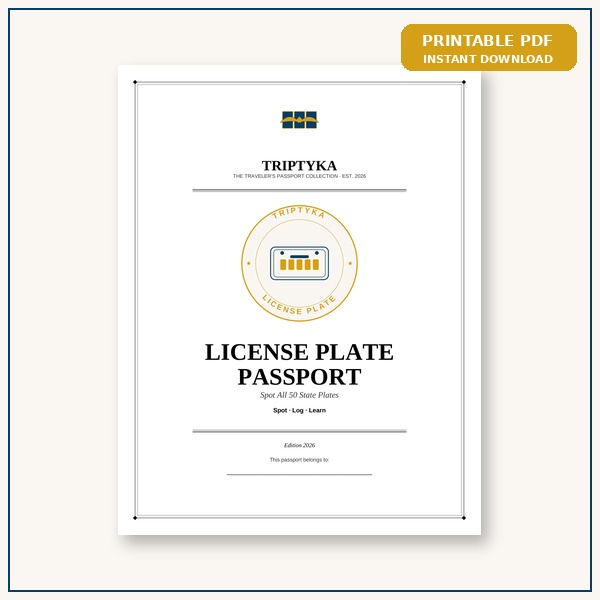 License Plate Passport passport cover