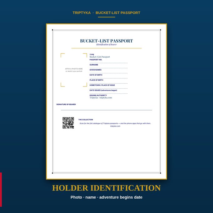 Sample page: passport holder identification