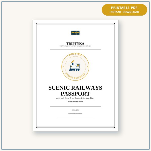 Scenic Railways passport cover
