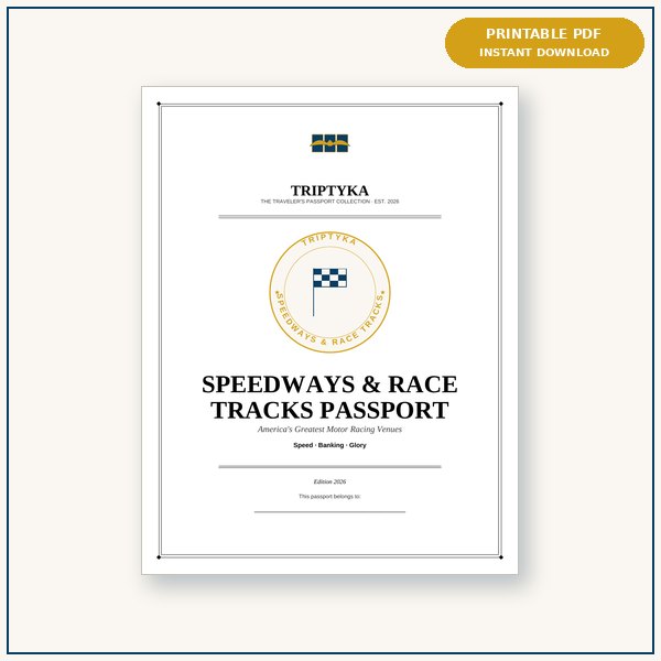 Speedways & Race Tracks passport cover