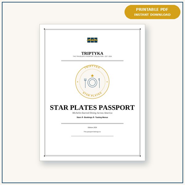 Star Plates — Fine Dining passport cover